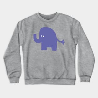 Mysterious Periwinkle Blue Chonk Elephant Crewneck Sweatshirt